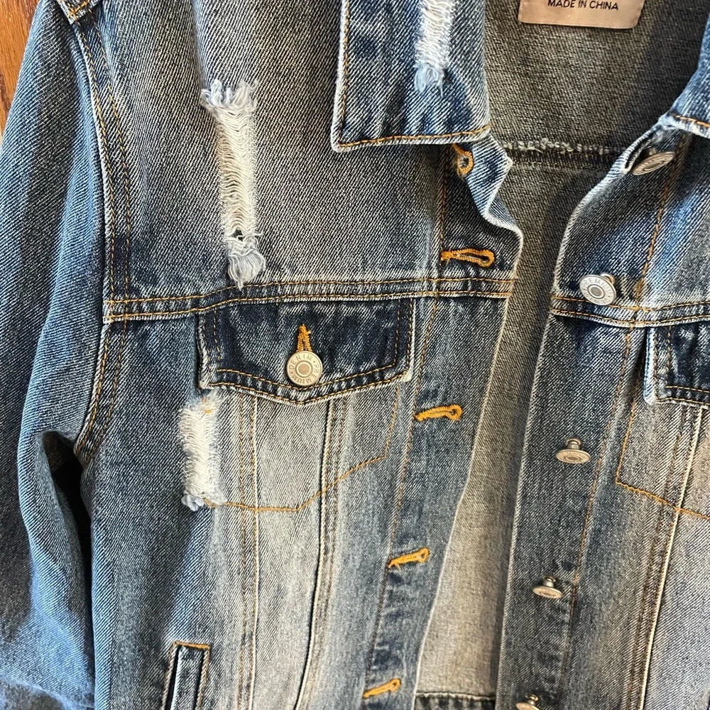 Love Tree Medium Blue Denim Jacket - Picture 2 of 8